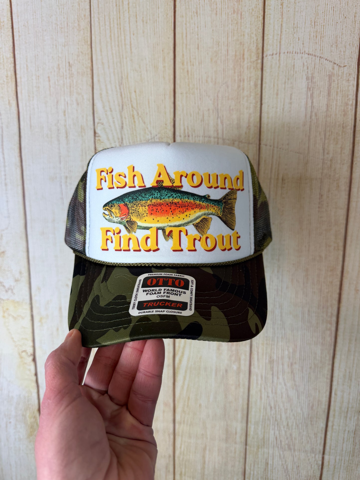 Fish Around Find Trout Trucker Hat