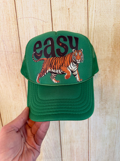 Retro Easy Tiger Green Foam Trucker Hat