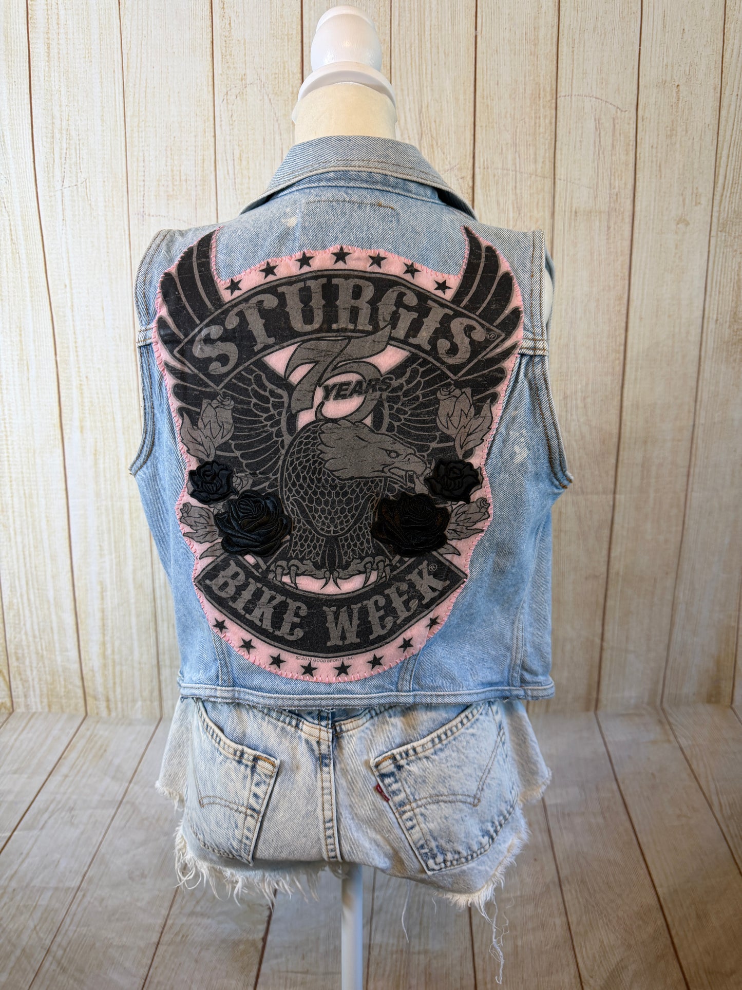 Sturgis Bike Week Denim Vest | Size Small