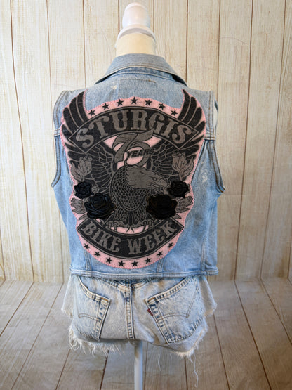 Sturgis Bike Week Denim Vest | Size Small