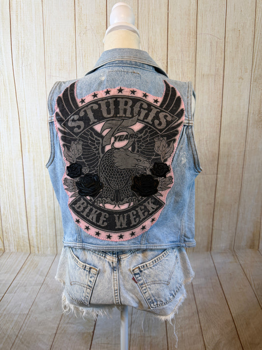 Sturgis Bike Week Denim Vest | Size Small