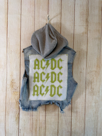 AC/DC Hooded Denim Vest
