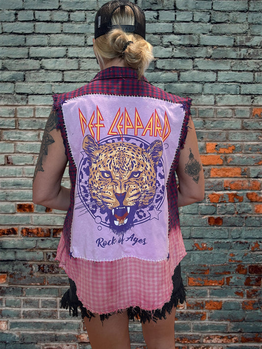 Def Leopard Ombré Cut Off