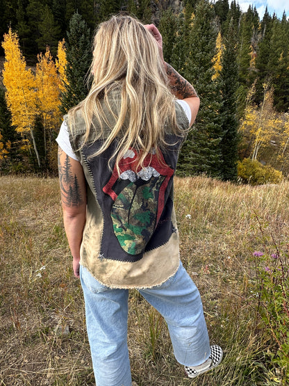 Rolling Stones Camo Tongue Vest