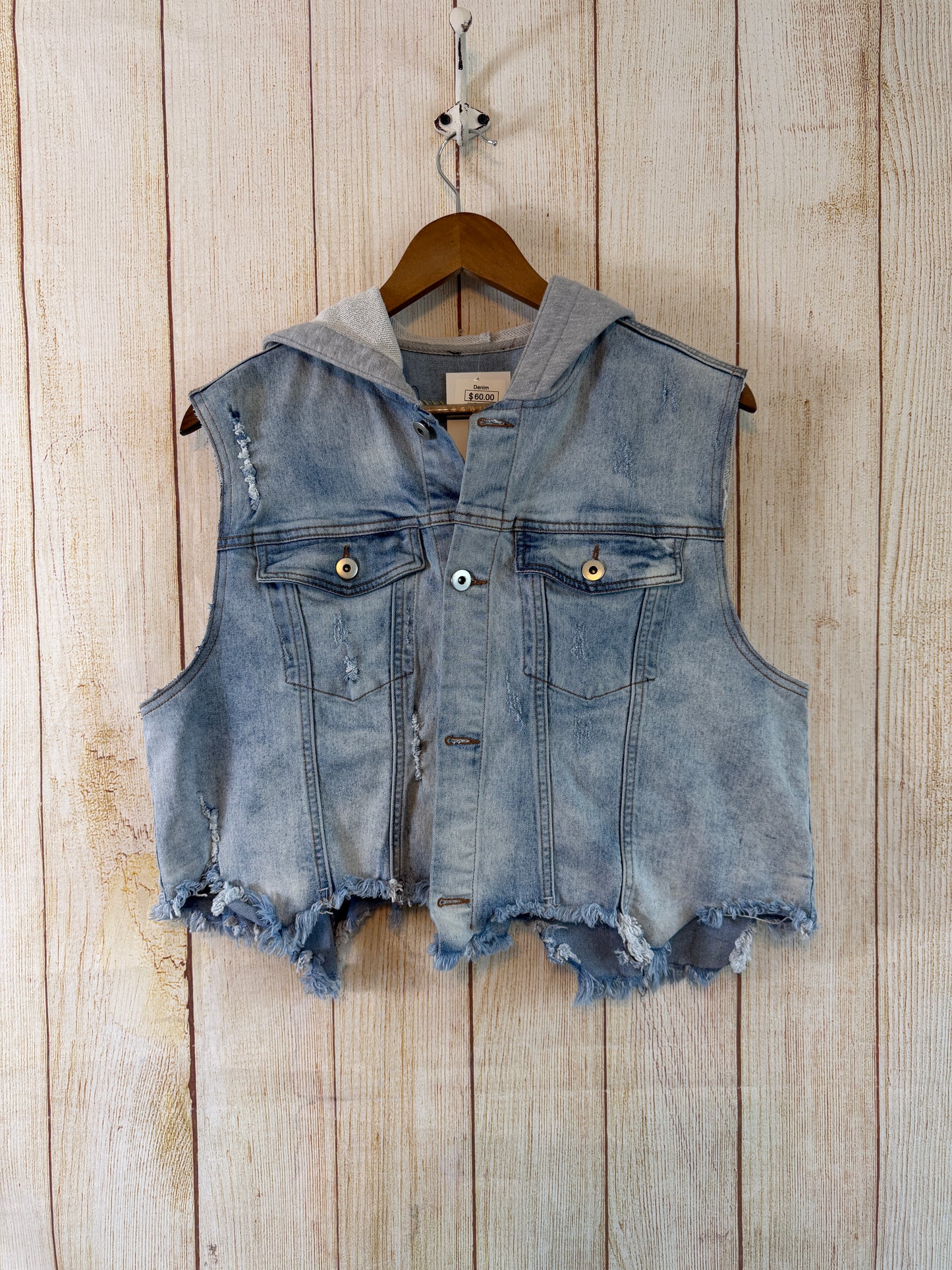 AC/DC Hooded Denim Vest