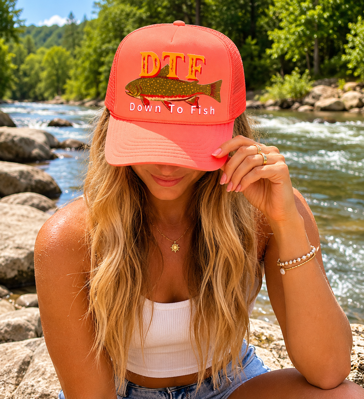 DTF “Down To Fish” Trucker Hat