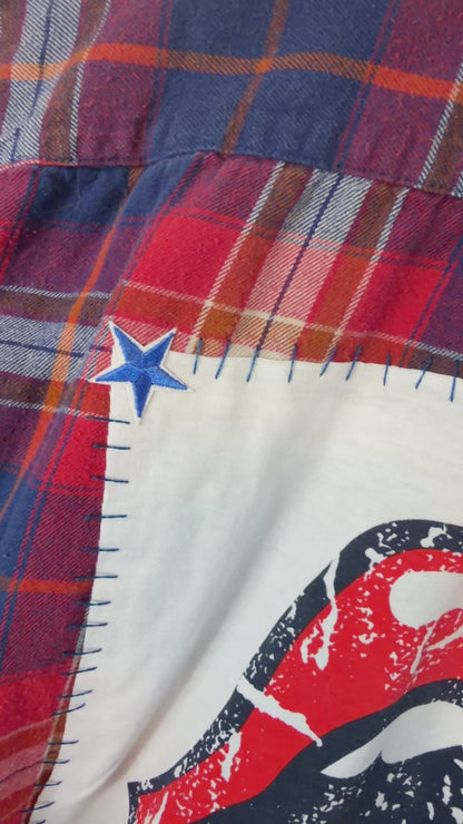 Patriotic Rolling Stones Flannel